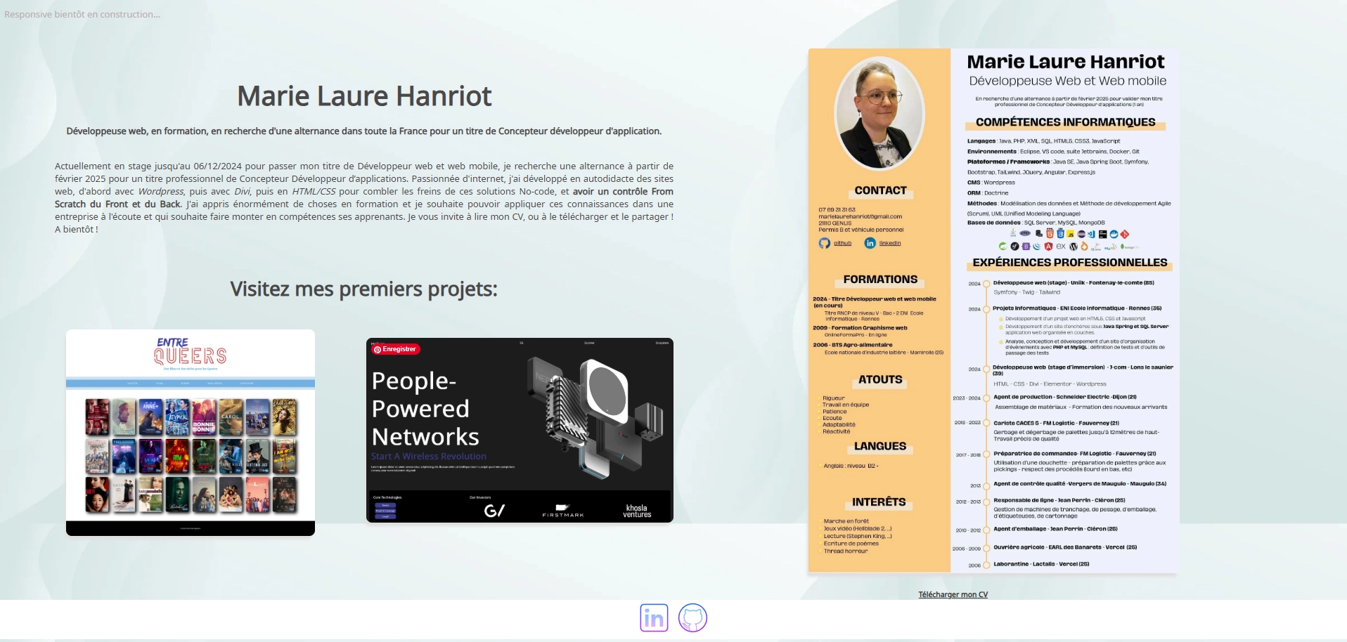 page d'accueil ancien marielaurehanriot.fr